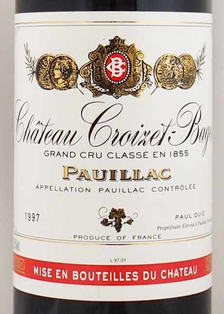 シャトー クロワゼ バージュの在庫一覧 CHATEAU CROIZET BAGES｜年号