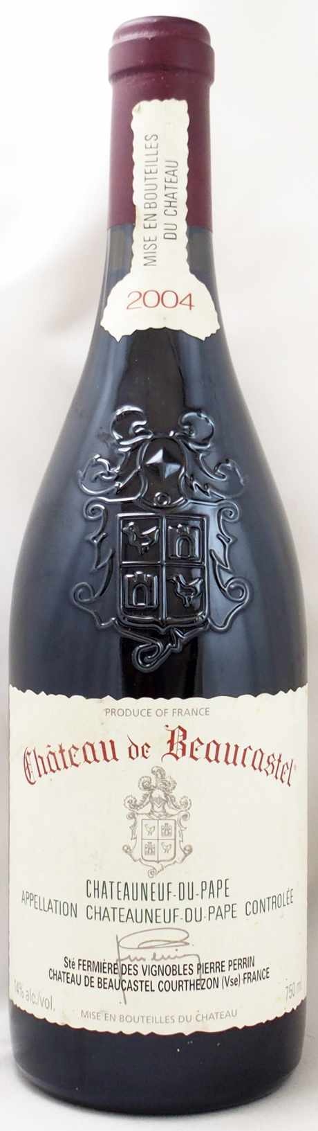 送料無料】2004年 シャトーヌフ デュ パプ シャトー ド ボーカステル