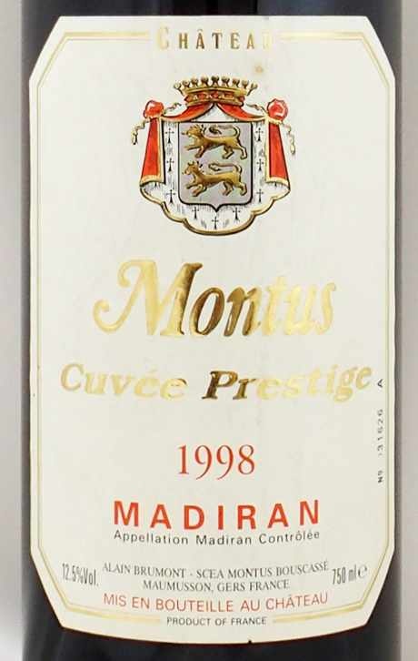 1998年 シャトー モンテュス キュヴェ プレステージ アラン・ブリュモンCHATEAU MONTUS CUVEE PRESTIGE ALAIN  BRUMONTの販売[ヴィンテージワインショップのNengou-wine.com]