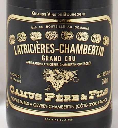 2013年 ラトリシエール シャンベルタン グラン クリュ カミュ・ペール・エ・フィスLATRICIERES CHAMBERTIN GRAND CRU  CAMUS PERE & FILSの販売[ヴィンテージワインショップのNengou-wine.com]