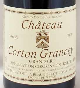 2003年 シャトー コルトン グランセイ ドメーヌ・ルイ・ラトゥール