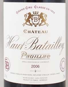 2006年 シャトー オー バタイィ CHATEAU HAUT BATAILLEY の販売