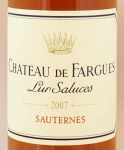2007年 シャトー　ド　ファルグ　ハーフサイズ CHATEAU DE FARGUES HALF SIZE