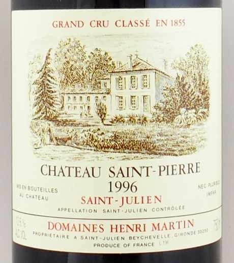 1996年 シャトー サン ピエール CHATEAU SAINT PIERRE の販売[ヴィンテージワインショップのNengou-wine.com]