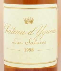 1998年 シャトー ディケム ハーフサイズ CHATEAU YQUEM HALF の販売