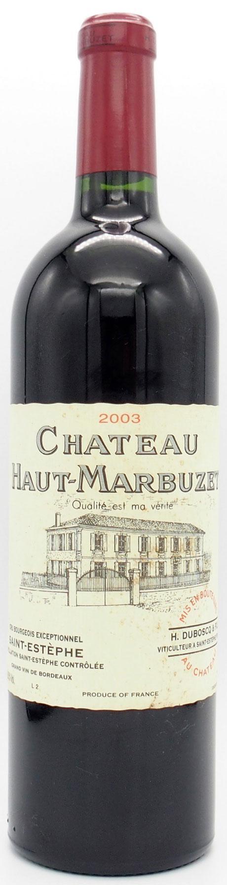 2003年 シャトー オー マルビュゼ CHATEAU HAUT MARBUZET