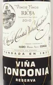 2010年ヴィーニャ トンドニア レゼルヴァ VINA TONDONIA RESERVA