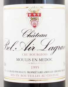 1995年 シャトー ベレール ラグラーヴ CHATEAU BEL AIR LAGRAVE