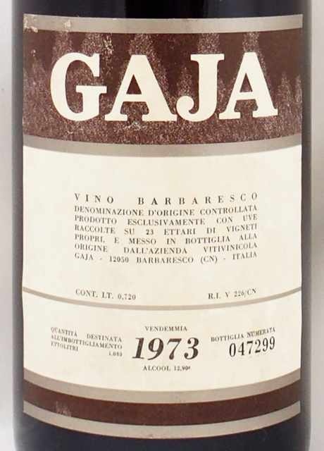 1973年 バルバレスコ ガヤBARBARESCO GAJAの販売[ヴィンテージ 1973年 バルバレスコ ガヤBARBARESCO GAJAの販売[ヴィンテージ