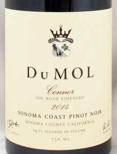 完売】2014年 ピノ ノワール コナー ソノマ コースト デュモルPINOT