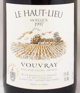 1997年ヴーヴレイ ル オー リュー モワルー プルミエ トリ VOUVRAY LE HAUT LIEU MOELLEUX PREMIER TRIE