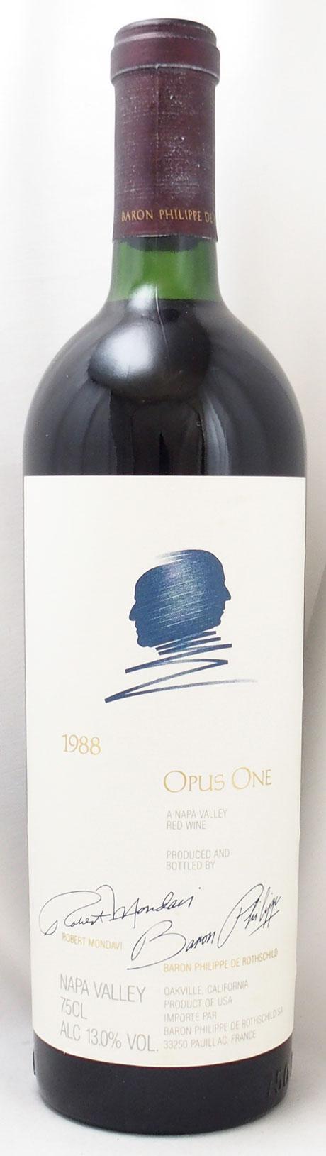 opus one 1988年 送料無料】1988年 オーパス ワン モンダヴィ・ロッチルドOPUS ONE