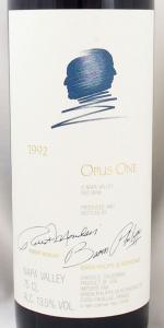 完売】1992年 オーパス ワン モンダヴィ・ロッチルドOPUS ONE MONDAVI