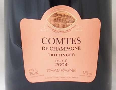 2004年 コント ド シャンパーニュ ロゼ テタンジェ社COMTES DE CHAMPAGNE ROSE TAITTINGER の販売[ヴィンテージワインショップのNengou-wine.com]