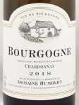 2018年 ブルゴーニュ　シャルドネ BOURGOGNE CHARDONNAY