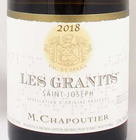 2018年 サン ジョゼフ レ グラニ ブラン M.シャプティエSAINT JOSEPH LES GRANITS BLANC M.CHAPOUTIER の販売[ヴィンテージワインショップのNengou-wine.com]