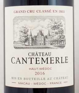 2016年シャトー カントメルル CHATEAU CANTEMERLE
