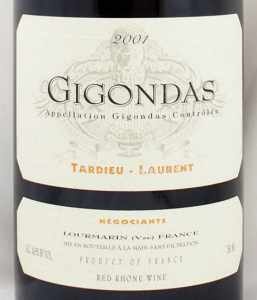 タルデュー ローラン ジゴンダス 2003 2001年 ジゴンダス タルデュー・ローランGIGONDAS TARDIEU LAURENT