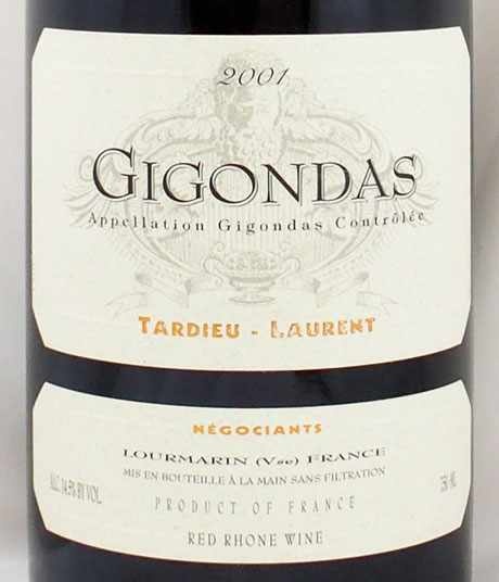 2001年 ジゴンダス タルデュー・ローランGIGONDAS TARDIEU LAURENT