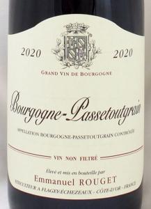 2020年 ブルゴーニュ パストゥグラン エマニュエル・ルジェBOURGOGNE