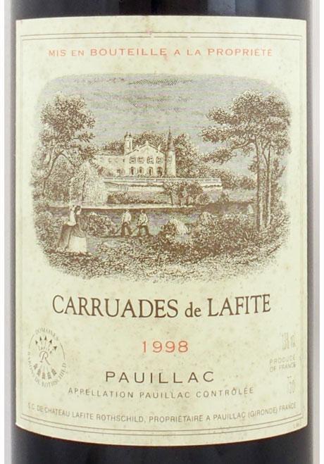送料無料】1998年 カリュアド ド ラフィット CARRUADES DE LAFITE