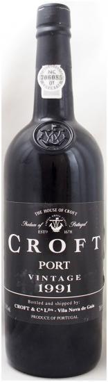 1991年 クロフト ヴィンテージ ポート クロフト社CROFT VINTAGE PORT CROFT
