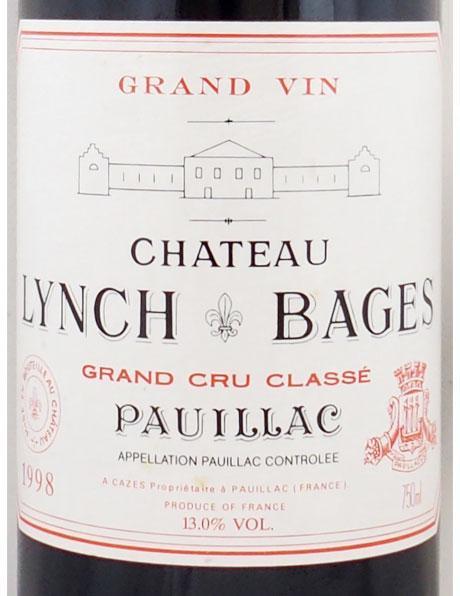 送料無料】1998年 シャトー ランシュ バージュ CHATEAU LYNCH BAGES