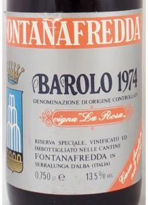 送料無料】1974年 バローロ リゼルヴァ スペチアーレ ヴィーニャ ラ